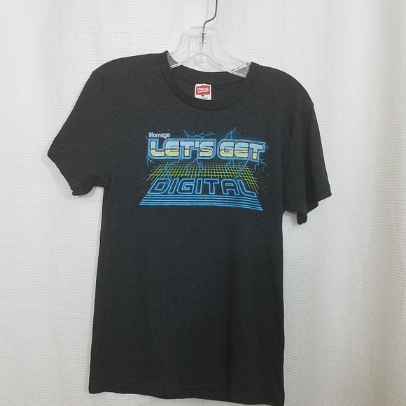 Homage Let's Get Digital Graphic Tee..Black - Picture 2 of 5